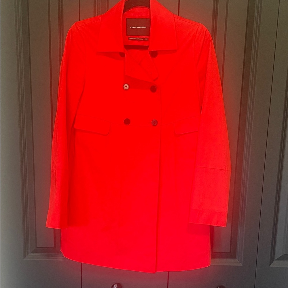 Club Monaco Varmillian Women's Bright Red Pea Coat